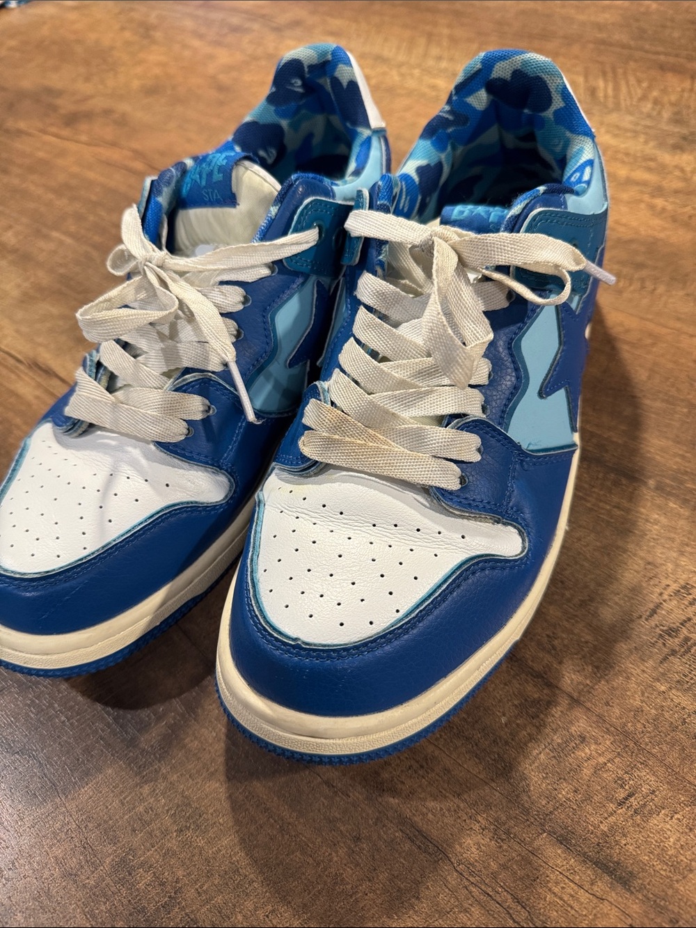 Vintage BAPE Bapesta FS-001 Blue White/Sax Men’s 10 28cm Y2K